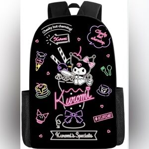 Kuromi Backpack Sanrio Bookbag Large Capacity Lightweight for Daily Use